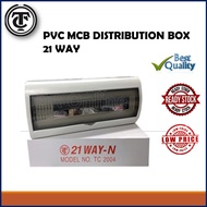 TC MCB PVC DB Box / MCB Distribution Box  21 Way/26 WAY (TRANSPARENT COVER OR NOT TRANSPARENT COVER 