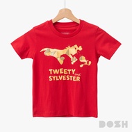 DOSH KIDS T-SHIRTS LOONEY TUNES เสื้อยืดคอกลมเด็ก DLTBT5001-RE (4-10)