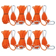 6 Windproof Ropes, Outdoor Tents No Need to Build Built-in Locks Easy to Adjust, 4mm Reflective Wind