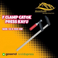 BESTTOOLS F CLAMP CATOK PENJEPIT KAYU JUMBO PANJANG 1 METER 12 X 100CM catok ragum penjepit - ABINAY