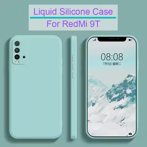 Global Version for XiaoMi RedMi 9T RedMi9T Soft Solid Candy Cover Liquid Silicone Case Liquid