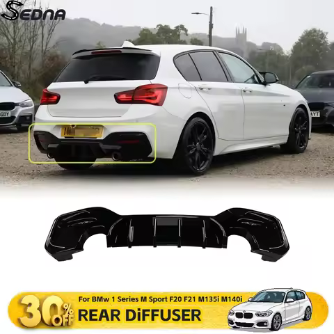 Rear Bumper Diffuser Lip For BMW 1 Series F20 F21 114d 116d 118i 120i 125d M140i M135i M Sport 2015-