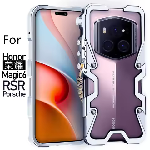 Shockproof Metal Bumper Case For Honor Magic 3 4 5 6 Pro Case Aluminum Cover For Honor Magic 6 RSR P