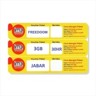 v. im3 freedom 3gb jawa barat (isi byk) - isi 60pcs