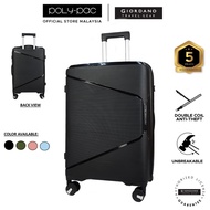 Giordano By Poly Pac 24" Voyager Unbreakable PP Anti-Theft Trolley Luggage Bags w Expander - GA2454