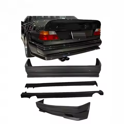 For Mercedes Benz E Class W124 93-96 Wide Body Kit Rocket Bunny Front Bumper Rear Bumper Spoiler Tai