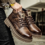 KY/🥭Camel active（camel active）Boots Men's Boots2023Winter Martin Boots Men's Vintage Leather Boots Mid-Top Outdoor Men's