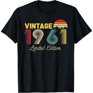 1961 Limited Edition Vintage T-Shirt For Men And Women Celebrating The 65th Birthday