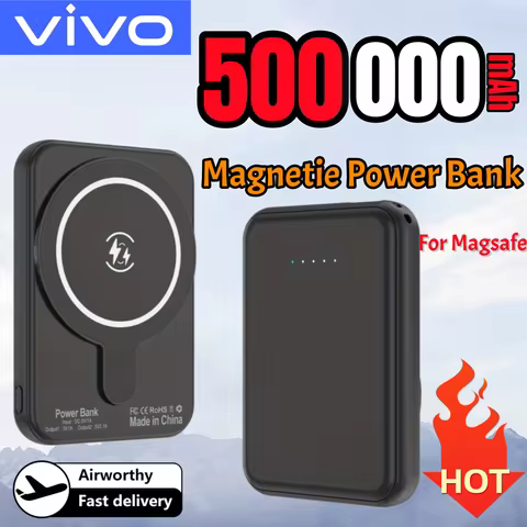 VIVO 500000mAh Magnetic Power Bank Wireless Super Fast Charging Portable External Battery Charger Fo