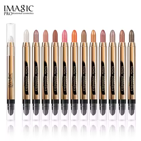 IMAGIC 12-Color Eyeshadow Pencil Glitter Matte Highlighter Silkworm Blush Brighten Eye Makeup Natura