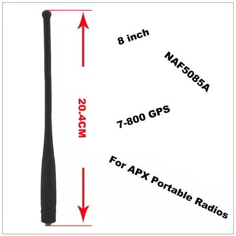 Genuine NAF5085A 8"/20.4cm 700/800 MHz GPS Whip Antenna for MOTOROLA APX8000, APX7000, APX6000,APX60