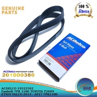 Fanbelt V Belt Fan Belt 7PK 1180 TOYOTA T2009 ETIOS VALCO 2013 - 2017 7PK1180 Ac Delco
