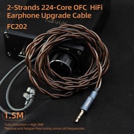 FAAEAL Earphone Cable With QDC/S/C Pin 2-Strands 224-Core OFC HiFi Upgrade Line For TANGZU WANER SG 