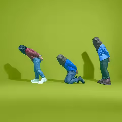 3 Pieces 1:64 Hostage Miniature Figures Tiny Decorative Miniature People Figurines for Dollhouse Acc