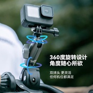 泰迅TELESIN運動相機支架適用GoPro11自行車摩托山地車把固定夾車管夾gopro8/9/10配件騎行vlog支架