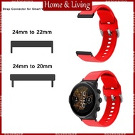 AOTO 1 Pair Metal Smartwatch Band Connector Adapter 24mm to 22mm 20mm