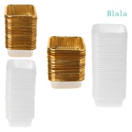 Blala 50g 100g Square Moon Cake Trays Mooncake Package Box Container Holder 100Pcs