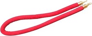 Stanchion Queue Velvet Ropes,Crowd Control Rope Barrier with Plated Hooks for Public Place, red 1.5m