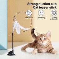 Cat Interactive Toy Cat Toy Teaser Cats Teaser Feather Stick Toy Suction Cup Cat Toy Cat Teaser Stic