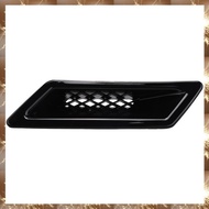 (O I Q B)Glossy Black Universal Car Front Bumper Hood Vent Air Out Decoration for -A4 B8 Golf -E90 E