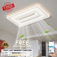 【In stock】[FREE INSTALLATION] SG Local Bladeless Ceiling Fan LED Ceiling Fan Light Anti-flash Inverter DC Ceiling Fan Bedroom Fan Living Room Fan with Tri-colour Lights and Remote