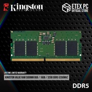Kingston Value Ram Sodimm 8GB / 16GB / 32GB DDR5 5200MHZ Memory Ram ( Laptop Ram )