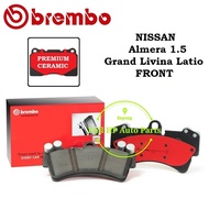 BREMBO NAO Front Brake Pads - Nissan Almera N17L , Grand Livina L10L, Latio C11L
