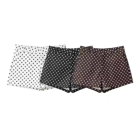 Women's Mini Shorts Fashion Polka Dot Casual Shorts For Women High Waist Shorts