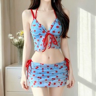 Cherry bikini bikini bikini Split Swimsuit Female Sexy Hot Girl Pure Desire Style Girl Vacation Swim