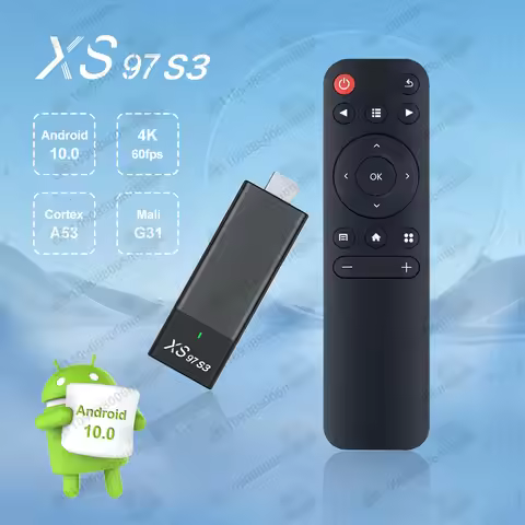 XS97 S3 Smart Tech HD Tvstick Android 10 TV Dongle Allwinner H313 4K Android TV Stick With Remote Co