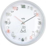 Miffy - 日本Miffy鐘Miffy Icon 掛牆鐘 Gray 時鐘 掛牆 circle 平行進口