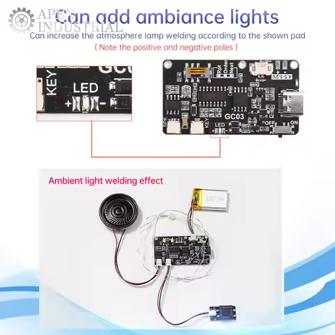 Music Card Movement Module 4.2-5.2V TYPE-C 8M Memory with Speaker Circuit Board Support USB Music Do