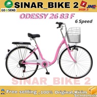 Sepeda Keranjang Dewasa ODESSY 26 83 F Ukuran 26 Inch Mini 6 Speed