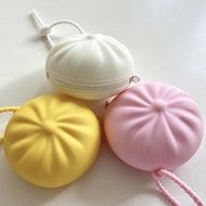 Cute Silicone Coin Purse, Bun Toy, Silicone Storage Earphone Charm Bag, B7F2