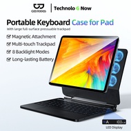 GOOJODOQ Magnetic Keyboard For ipad 2025 Air11(M3) A16 Air4/5/6 Pro11(2018-24) Gen10 Por11(M4) Six-r