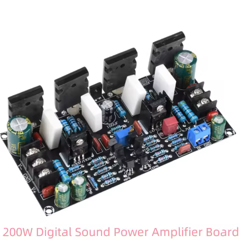 1Pcs Mono 200W Digital Sound Power Amplifier Board DC 20V-90V Positive Negative Dual Voltage A1943/C