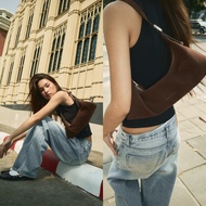 **(พร้อมส่ง) knack.bag- Jennie bag - Dark brown (หนังกลับ)