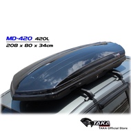 TAKA MD-420 Car Roof Box [Explorer Series] [XL Size] [Glossy Black] Cargo ULTRA SLIM ROOFBOX