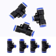 Pneumatic Water Pipe Connector Plastic Quick-Plug Connector T-Type Three-Way Connector