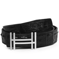 Yuangu Men 's 38mm Luxury HH Top Crocodile Leather Belt