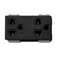 เต้ารับคู่ 3 ขา PANASONIC WEGN15929 B สีดำ (1156367)