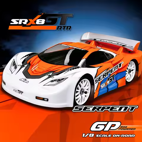 Serpent 1/8 RC Car SRX8 GT RTR On-Road GT Car 4WD Ready To Race S21 Pull Start Engine GP Remote Cont