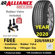 225/55R17 ALLIANCE AL30 030Ex (Installation) JAPAN Tyre Tayar Baru Kereta Car Tire WPT NIPPON RIM 17