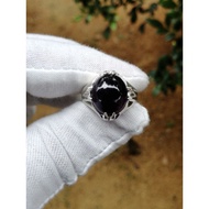 PERMATA AKIK YAMAN HITAM ASLI RING PERAK /SILVER 925