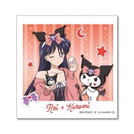 Ensky - 美少女戰士 Sailormoon x Sanrio 日版 文具 睡衣派對 即影即有 造型 方形 迷你 裝飾 貼紙 Sticker 2023年款 (火野麗 x Kuromi) Sailo