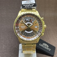 [Original] Orient SEU07003TX Multi-Year Perpetual Calendar Automatic Men Gold Stainless Steel Watch