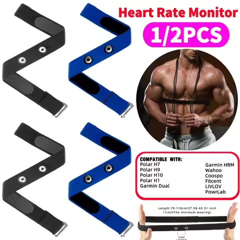 1/2Pcs Heart Rate Monitor Replacement Strap For Polar Coospo Wahoo Garmin HRM PowrLab Magene Sensor 