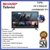 TV SHARP 32 INCH ANDROID TV 2T-C32EG1I KHUSUS AREA BOGOR