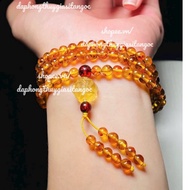 Phach Tu Nhien Tiger Bracelet 108 Beads Mixed with Peony Size 5mm Svip Inspected Goods