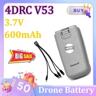 4DRC V53 Drone Battery 3.7V 600mAh for V53 Drone Screen Drone Battery Blades V53 Screen Parts Toy